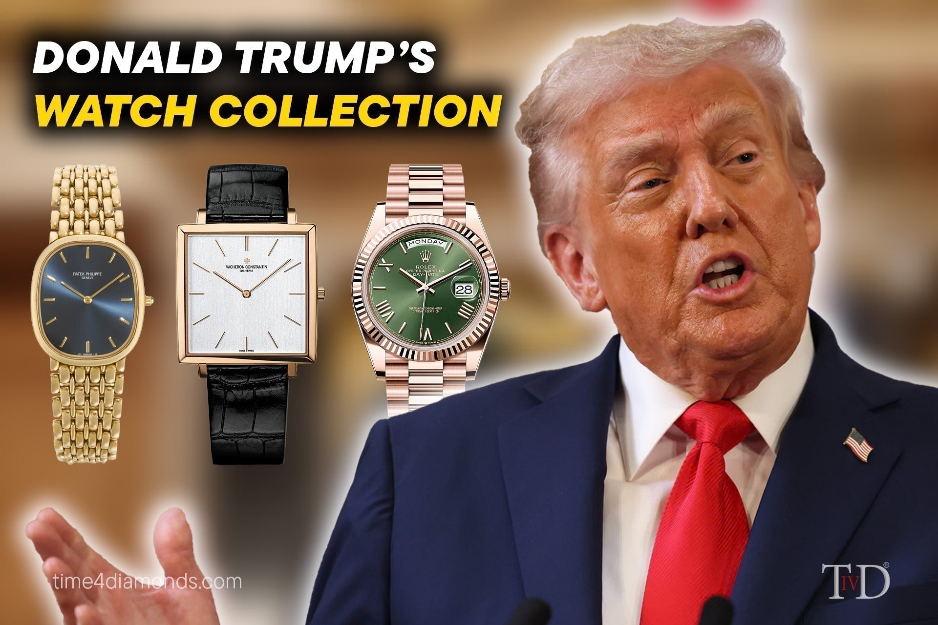 Donald Trump's Watch Collection banner image.
