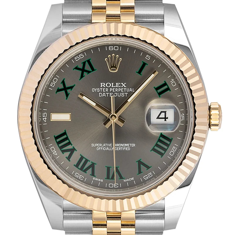 Rolex Datejust 41 Steel Yellow Gold Wimbledon Dial 126333