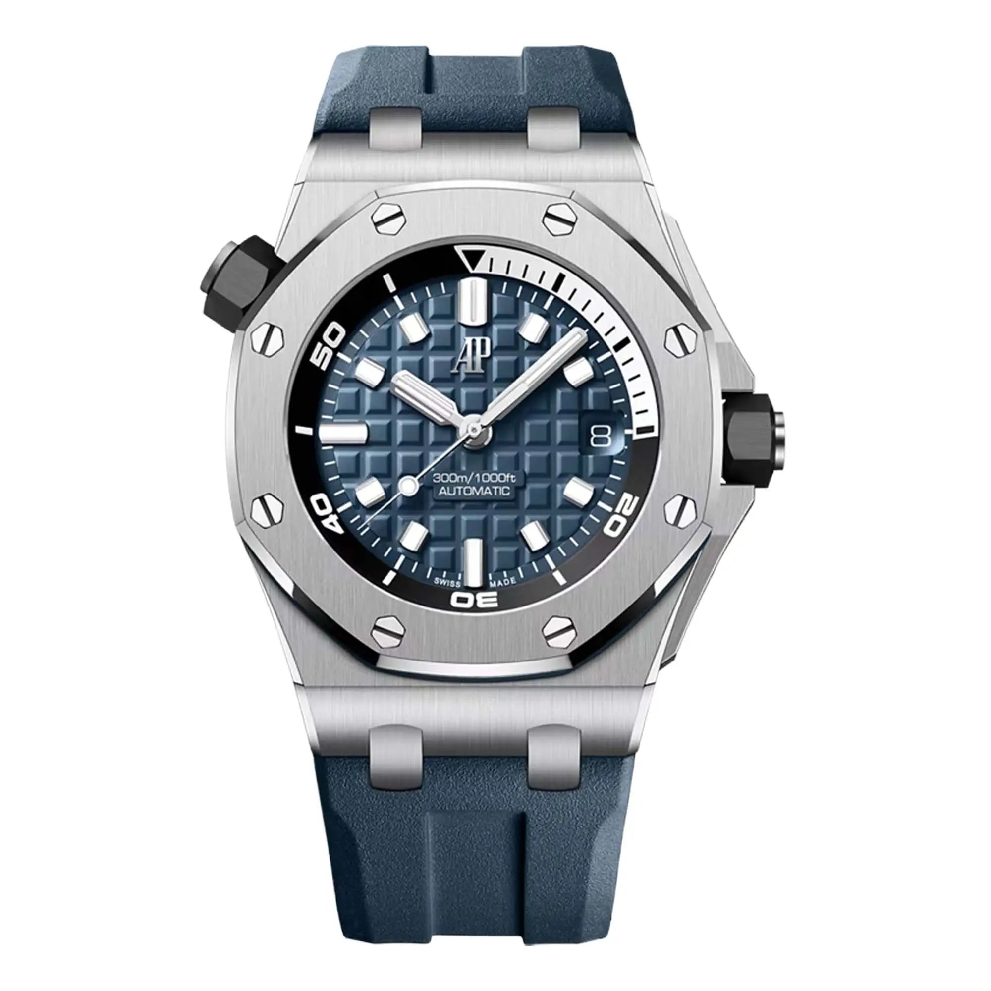 Full view of AP Royal Oak Offshore Diver Blue Dial 15720ST.OO.A027CA.01