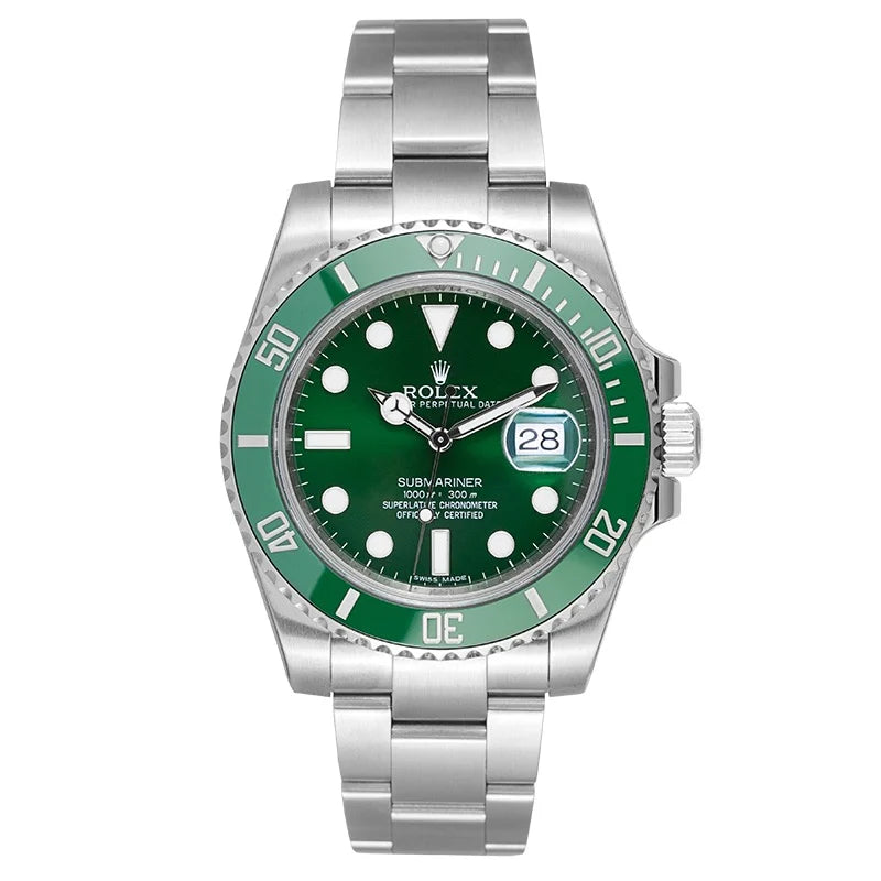 Full view of Rolex Submariner Date Green Dial Hulk 116610LV