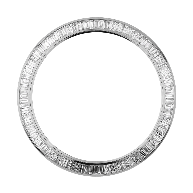Rolex Day Date DateJust 41mm White Gold Baguette Cut Diamond Custom Bezel