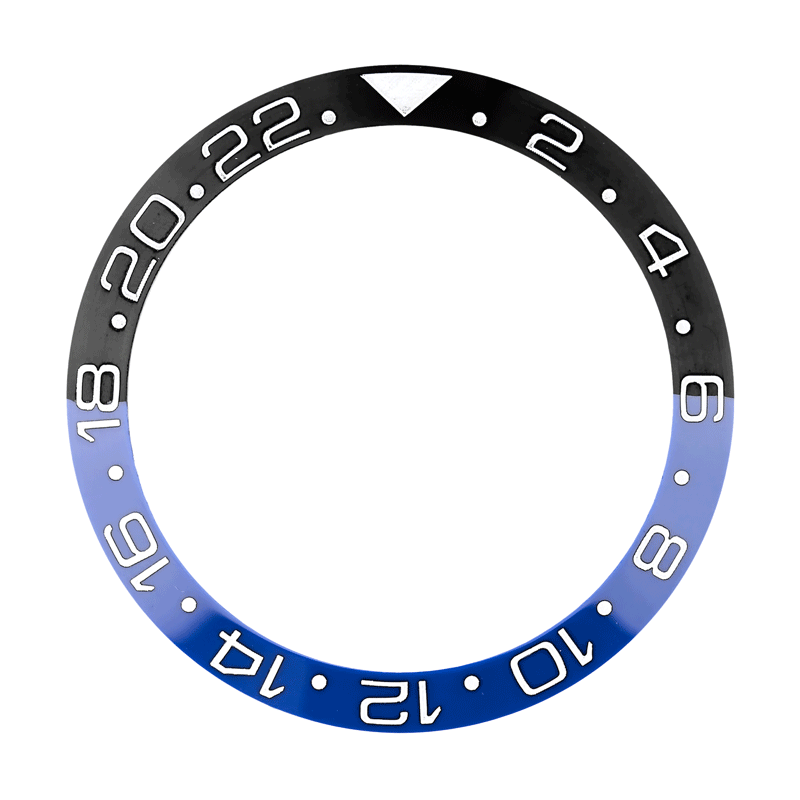 Custom Bezel Insert for Rolex GMT Master II Blue Black