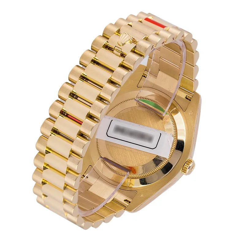Back view of Rolex Day-Date 2 Yellow Gold Champagne Index 218238