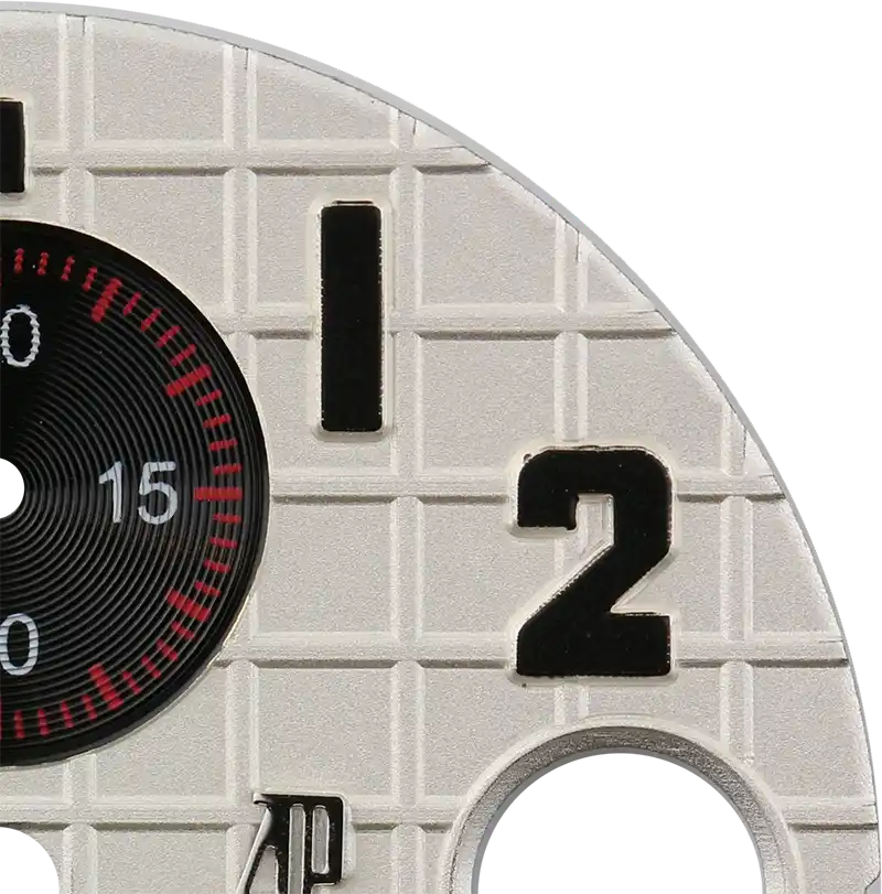 Close up - AP Royal Oak Offshore 42mm Méga Tapisserie Pattern Dial