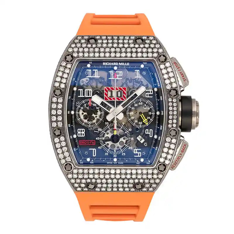 Full view - RM 11 White Gold with Custom Diamond Set Bezel