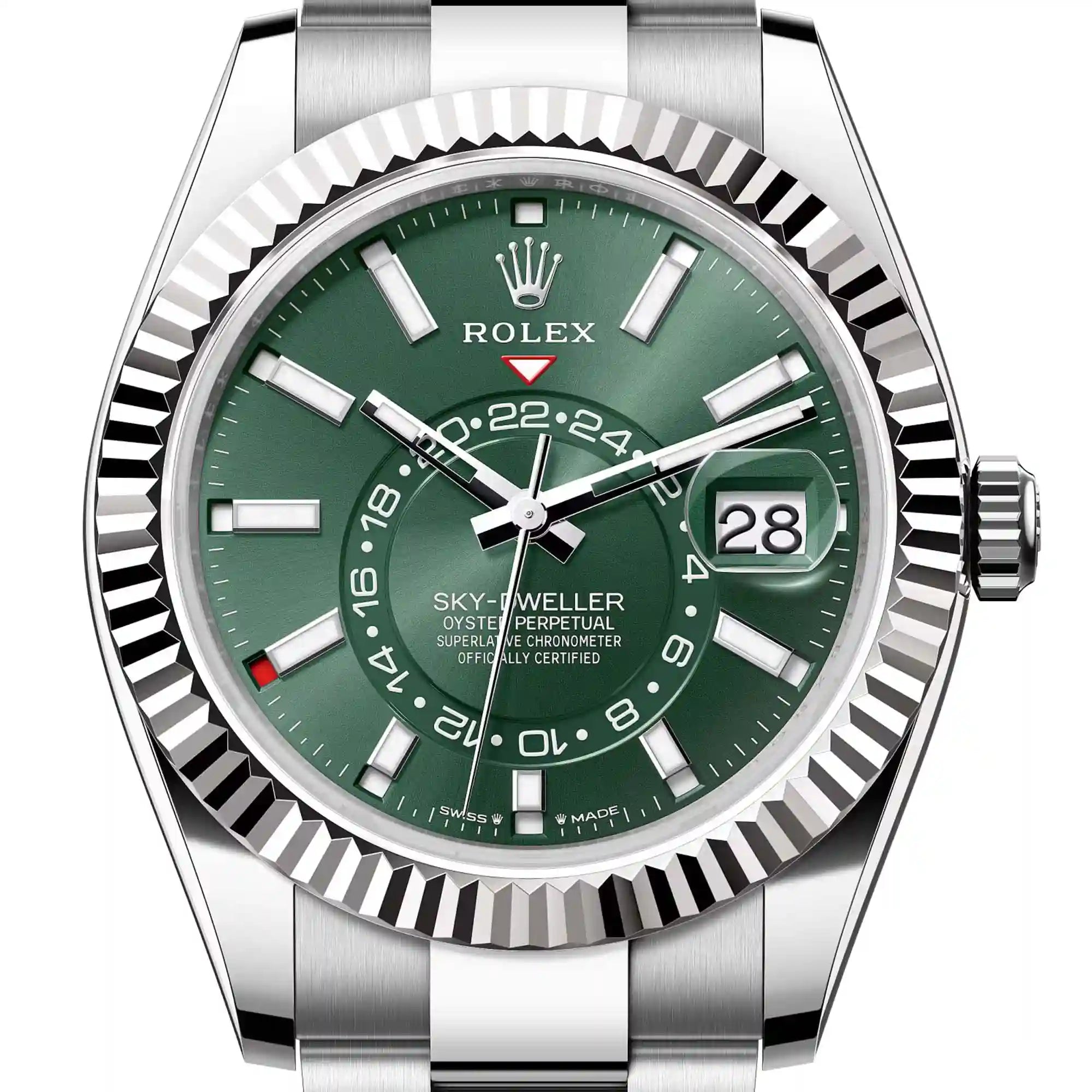 Rolex Sky-Dweller Stainless Steel Green Dial Oyster 336934