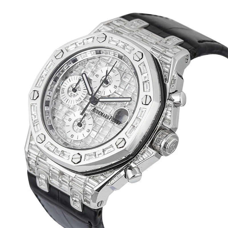 Side view - White Gold AP Royal Oak Offshore set
