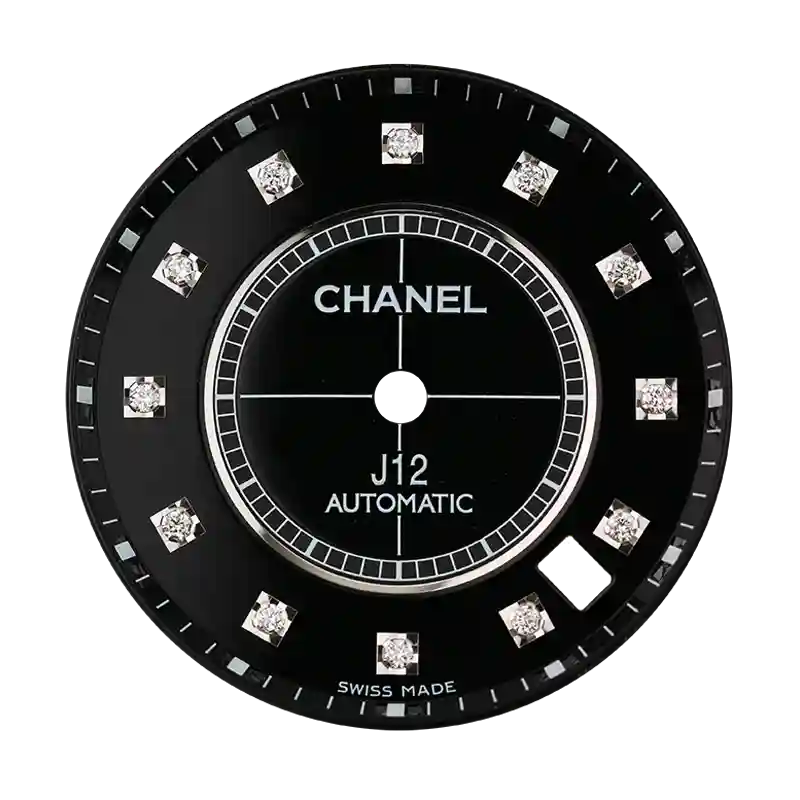 Chanel J12 38mm Black/ Diamond Hour Markers Custom Dial