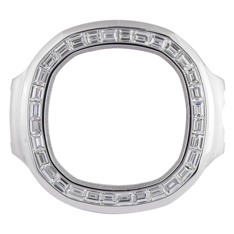 Custom White Gold Bezel Set with Diamonds for Patek Philippe 5711