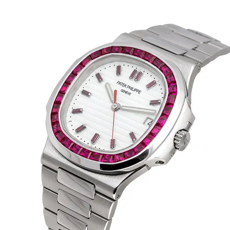 Side Close up - Patek Philippe Nautilus 5711 Steel Custom Ruby