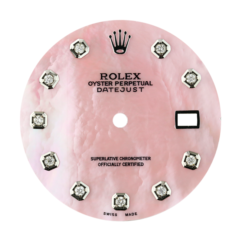 Rolex 36mm Pink Mother of Pearl Diamond Dial