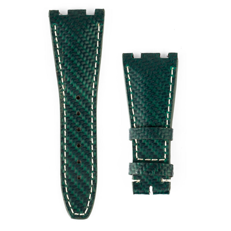 Custom Green Strap in Genuine Carbon Fibre for Audemars Piguet Royal Oak Offshore 42mm