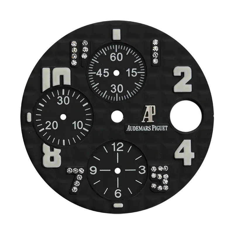 Audemars Piguet 42mm Black Méga Tapisserie Pattern Custom Dial