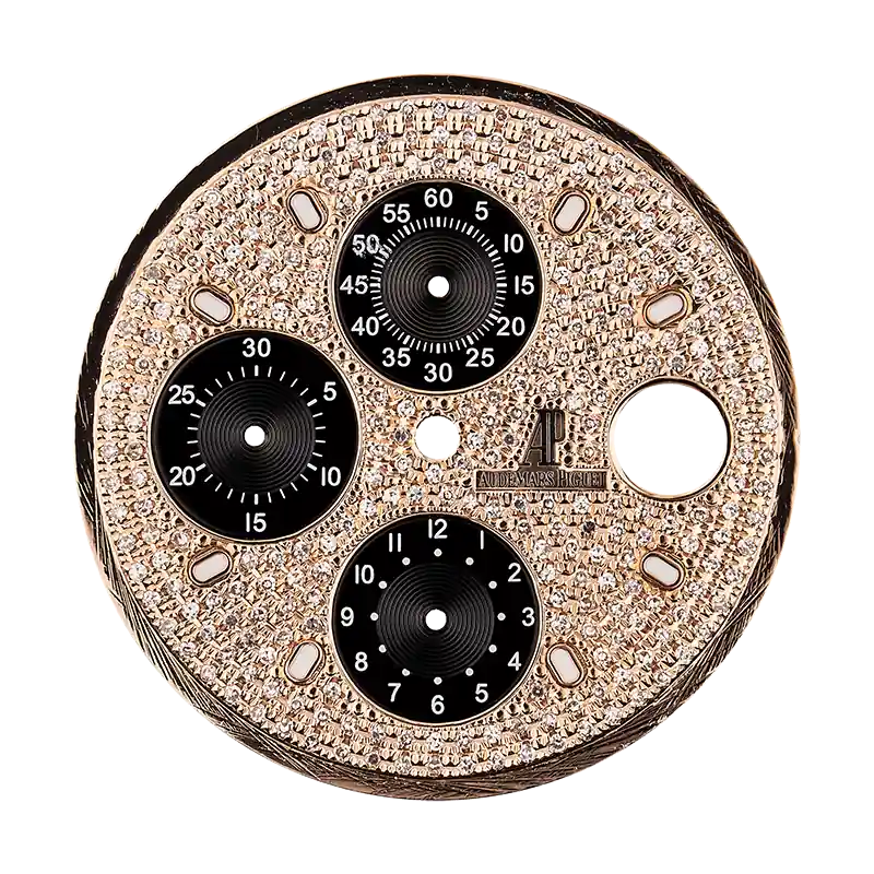 Audemars Piguet 42mm Rose Gold Pavé Diamond Custom Dial