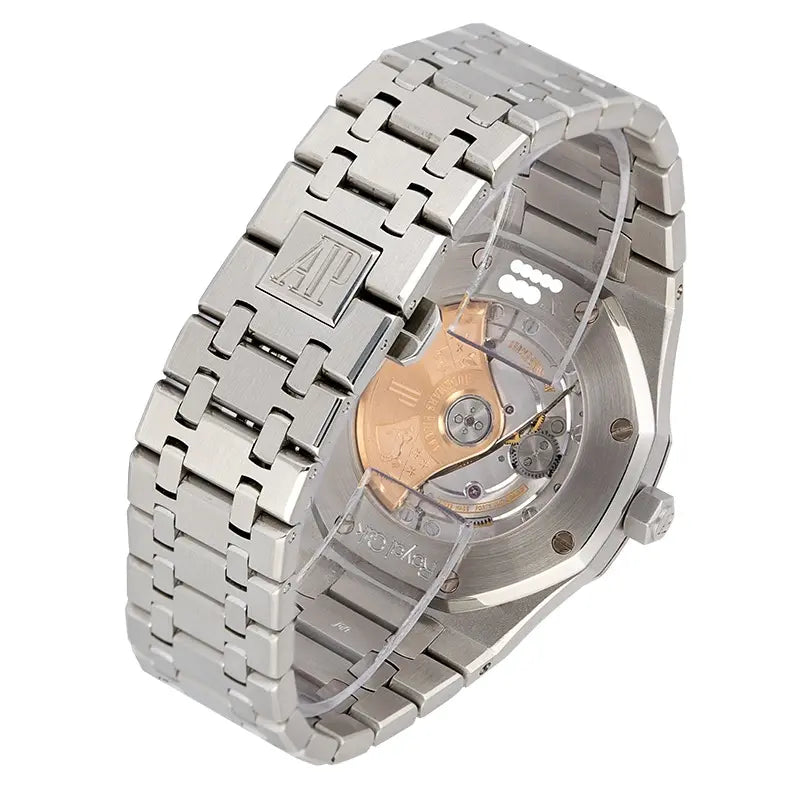 Back case view of AP Royal Oak 39mm Blue Dial 15300ST.OO.1220ST.02