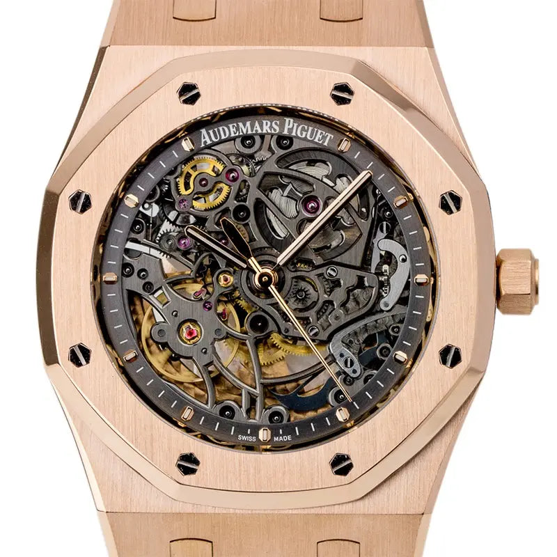 AP Royal Oak 39mm Pink Gold Openworked Leather Strap 15305OR.OO.D088CR.01