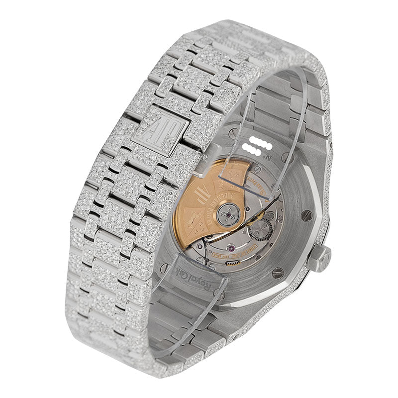 Audemars Piguet Royal Oak 41 Custom Diamond Set Black Dial