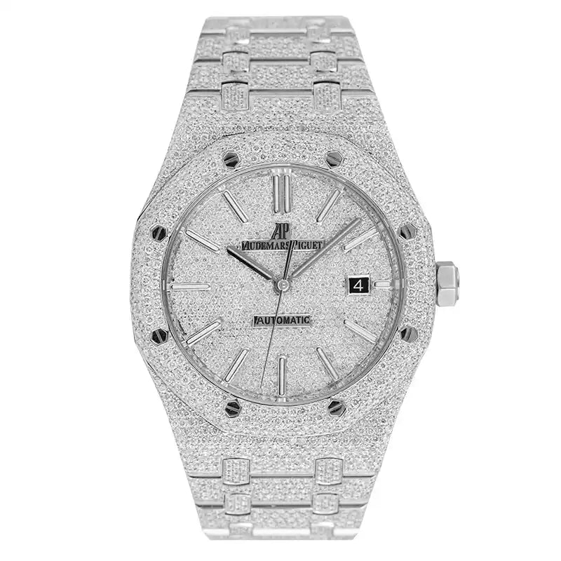 Full view of AP Royal Oak 41 Custom Micro Diamond Set