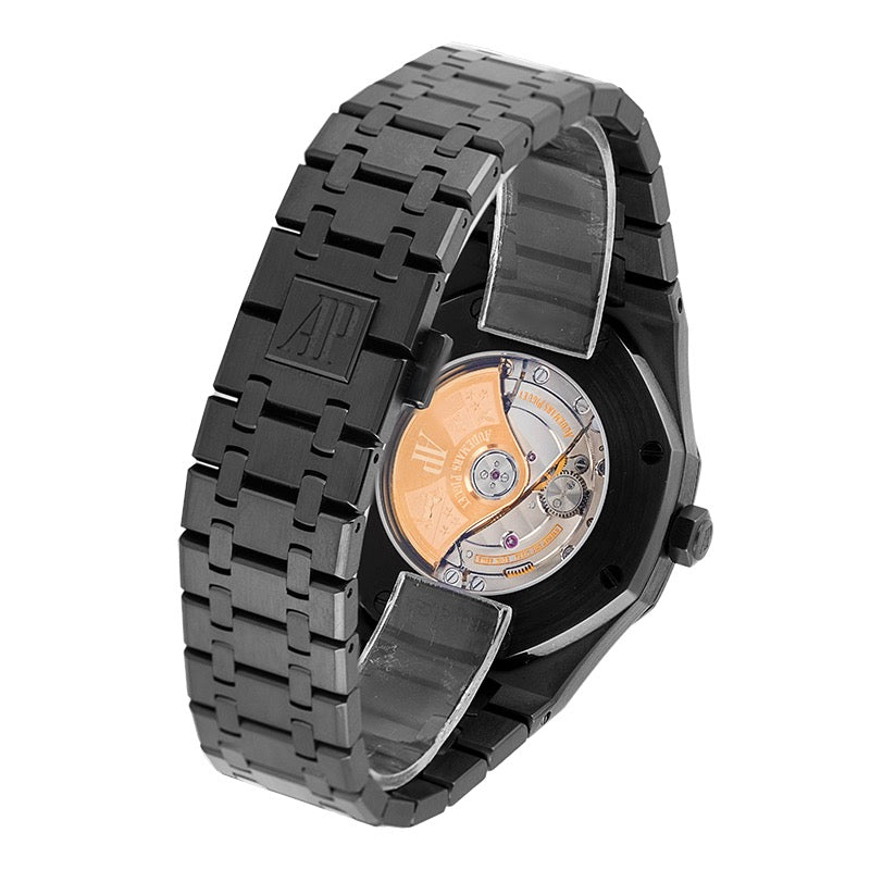 bracelet view of the Audemars Piguet Royal Oak 41mm Custom Black PVD with BlackIndic Dial