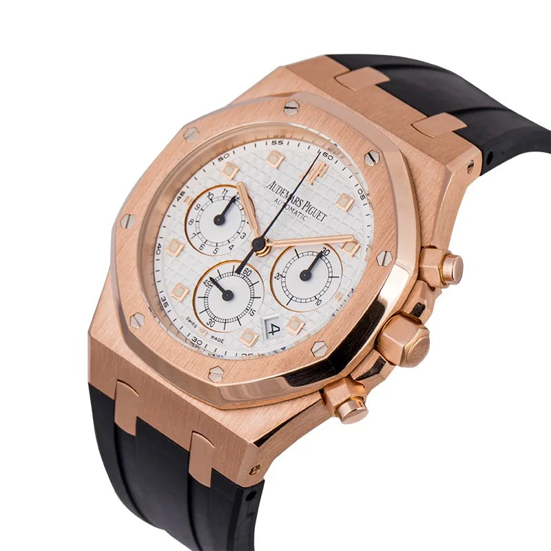 Side view of AP Royal Oak Chronograph Rose Gold 39mm 26022OR.OO.D088CR.01