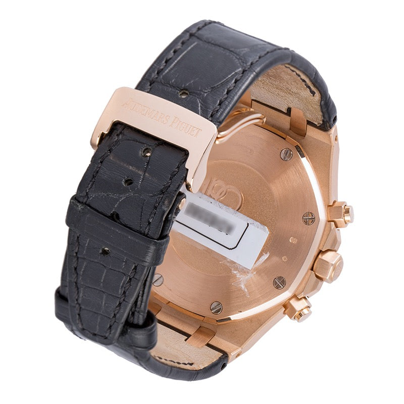 Audemars Piguet Royal Oak Chronograph Rose Gold 41mm Black Leather Strap 26320OR.OO.D002CR.01.