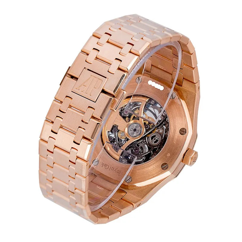 Back case view of AP Royal Oak Rose Gold 15407OR.OO.1220OR.01