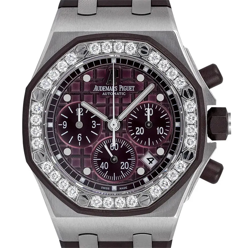 AP Royal Oak Offshore 37mm diamond bezel purple dial 26048SK.ZZ.D066CA.01