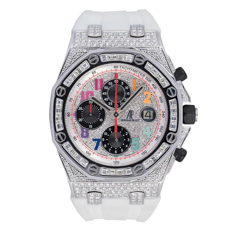 Full view of AP Royal Oak Offshore 42mm Custom Diamond Set