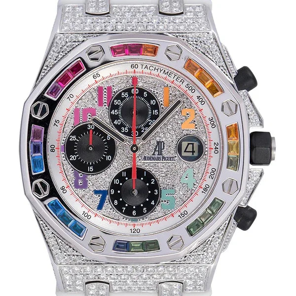 AP Royal Oak Offshore 42mm Custom Diamond Set with Rainbow Kit