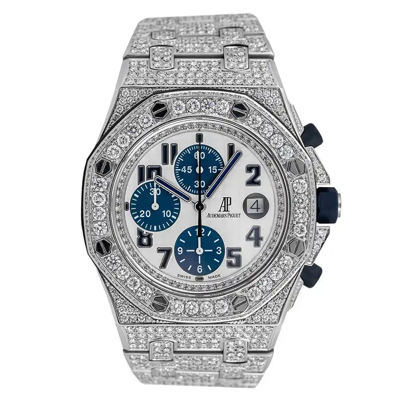 Full view of AP Royal Oak Offshore 42mm Diamond Set White 26170ST.OO.D305CR.01
