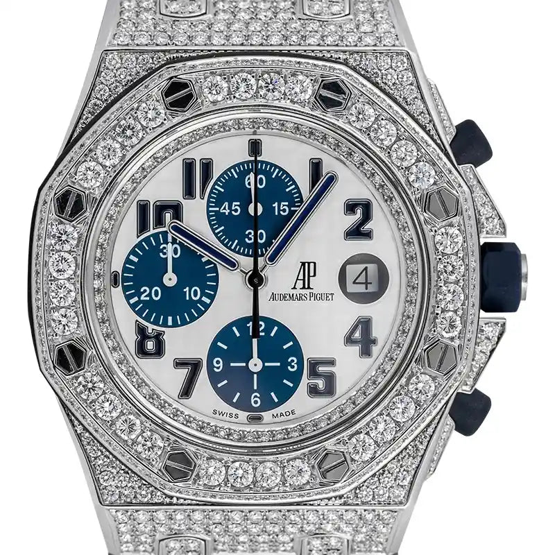 AP Royal Oak Offshore 42mm Diamond Set WhiteBlue Dial 26170ST.OO.D305CR.01