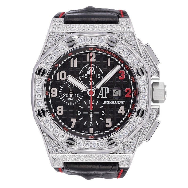 full view of the AP Royal Oak Offshore 48mm Shaquille O'Neal Diamond Set Black Dial 26133ST.OO.A101CR.01