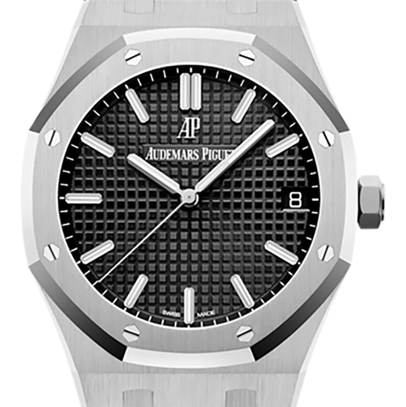 Close-Up view of AP Royal Oak Selfwinding 41mm Steel Black Dial 15500ST.OO.1220ST.03