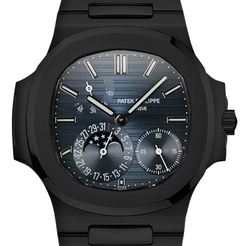 Custom Black PVD Patek Philippe Nautilus 5712/1A Blue Dial
