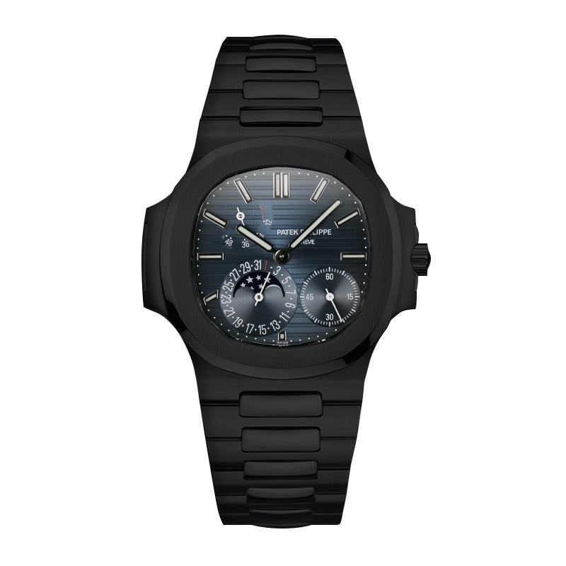 Custom Black PVD Patek Philippe Nautilus 5712/1A Blue Dial