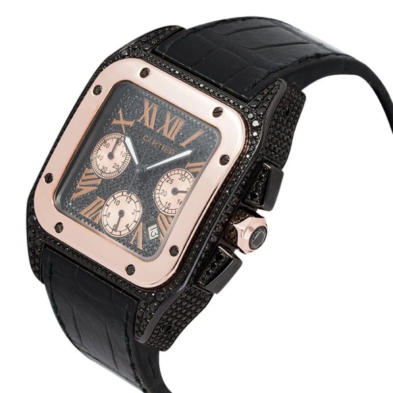 Side view of Cartier Santos 100 XL Chronograph W20090X8