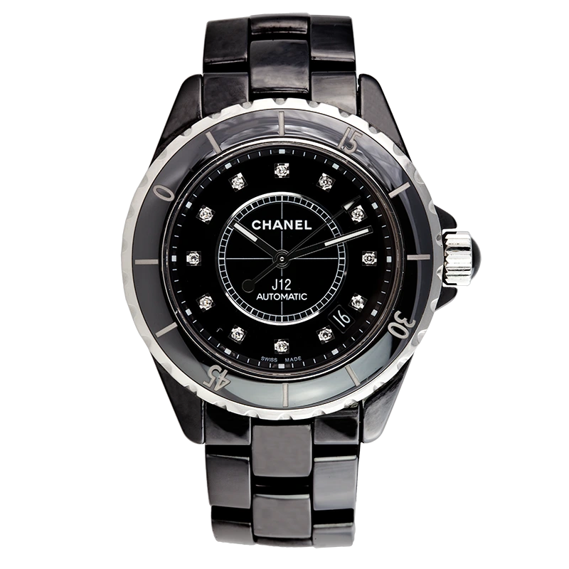 Full view - Chanel J12 38mm H0685 custom diamond hour markers set