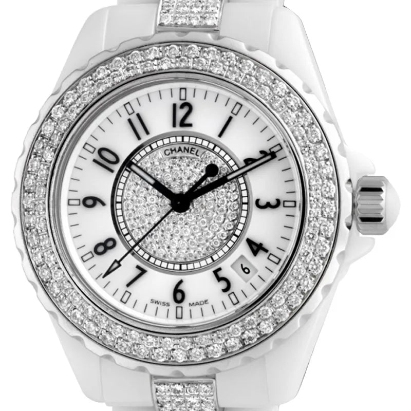 Chanel Center Diamond Watch Ceramic Chanel H1757 J12 38mm 12P Center Diamond Wristwatch Ceramic  main image 2
