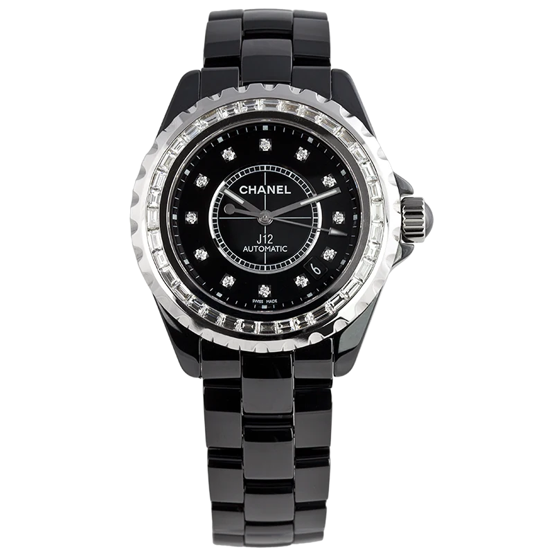 Chanel J12 H1626 T4D0198 Black Dial with Diamond Hour Markers