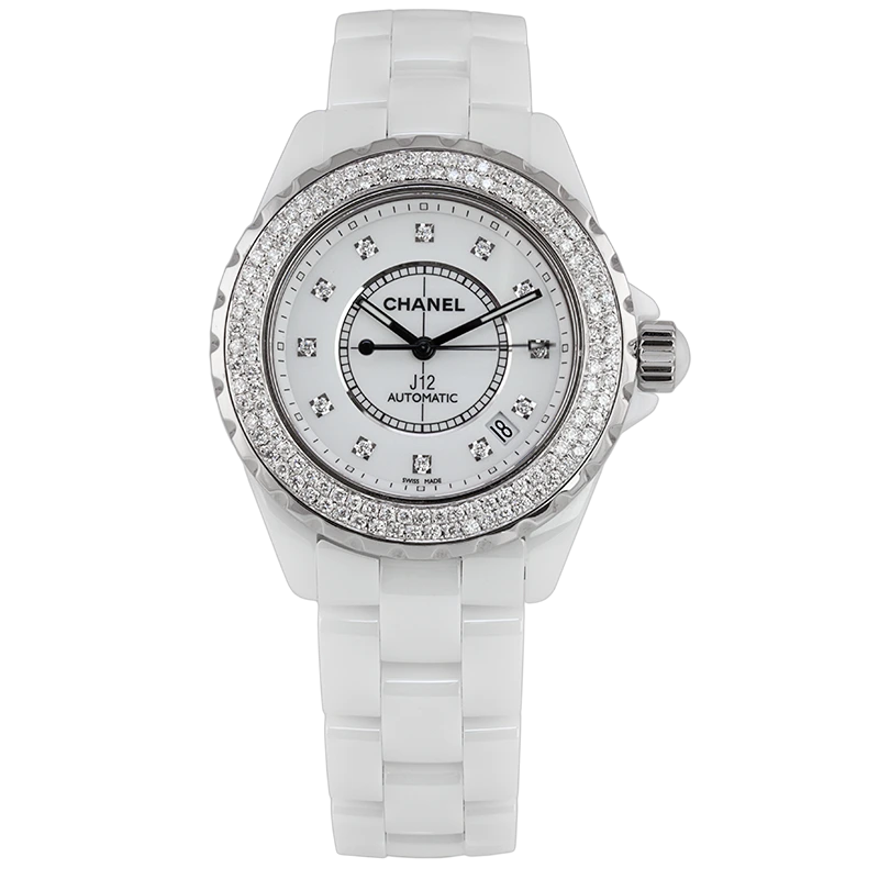 Chanel J12 H1629 T4D0206 Diamond Hour Markers with White Dial