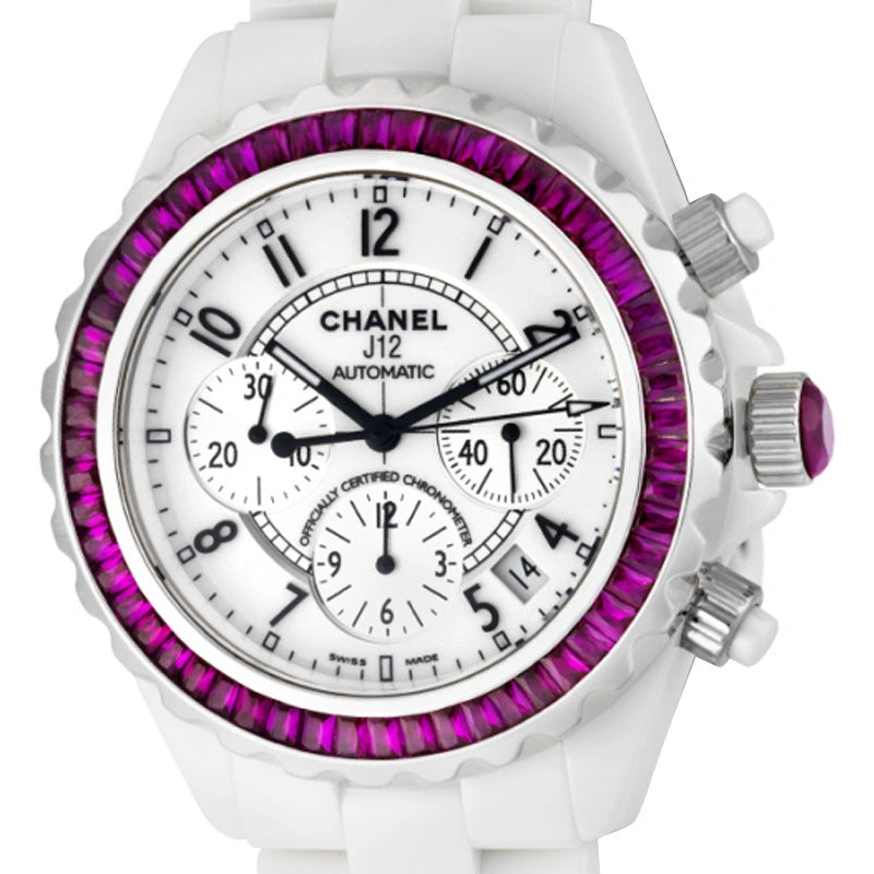 Chanel Chronograph J12 H1007 T4D0047 Ceramic with White Dial