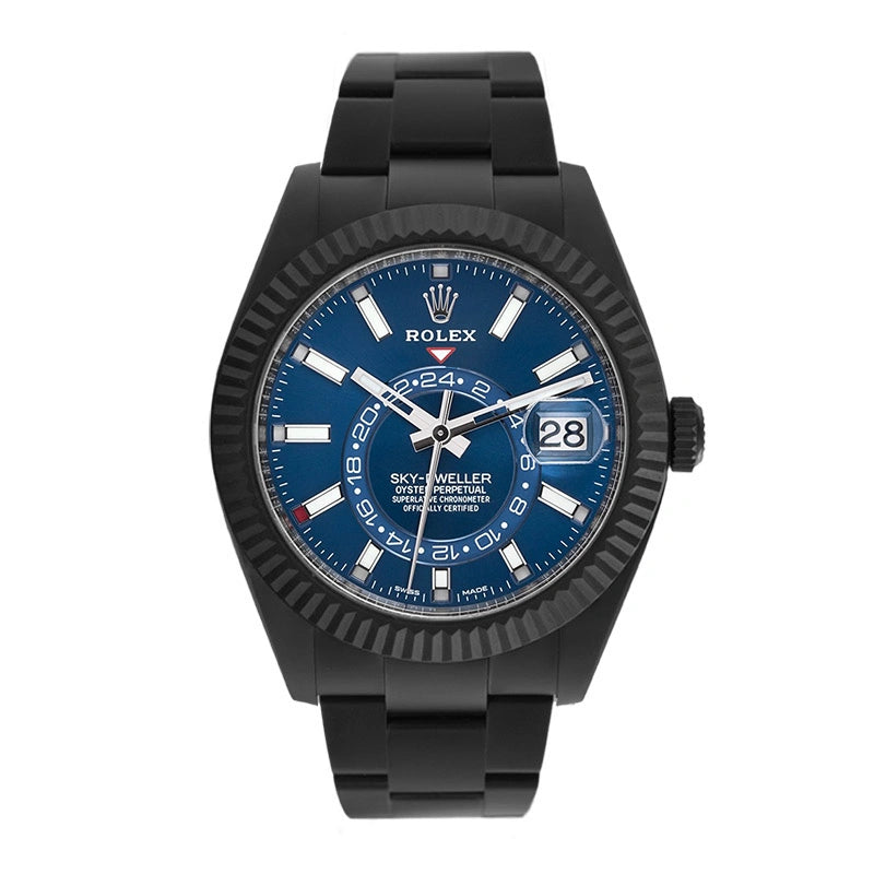 Full view of Custom Black PVD Rolex Sky-Dweller 326934