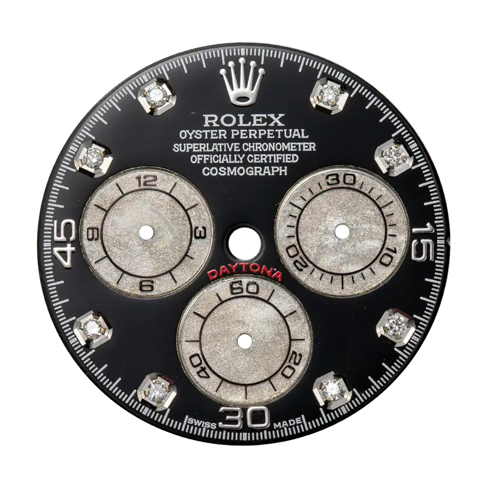 Custom Black/Diamond Dial for Rolex Daytona