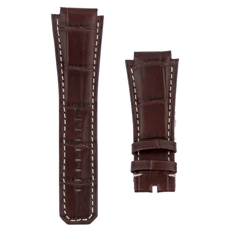 Custom Brown Alligator Leather Strap for AP Royal Oak Offshore 48mm