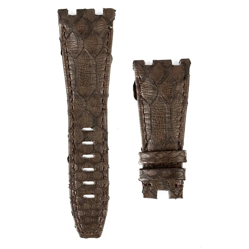 Custom brown python strap for AP Royal Oak Offshore 26470