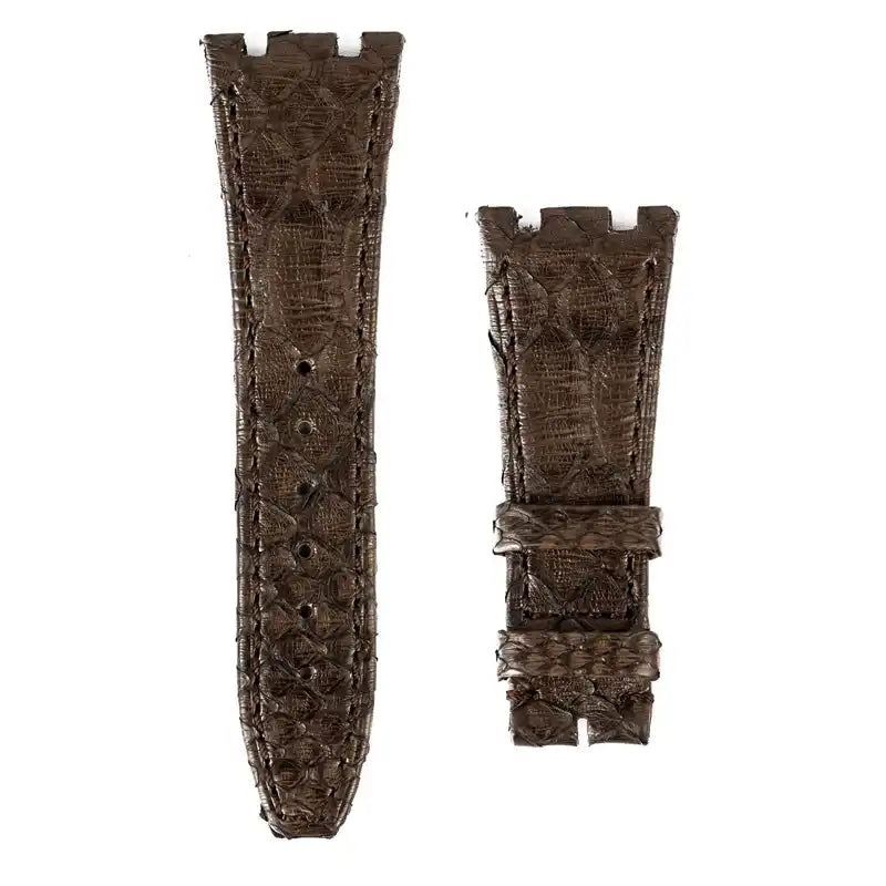 Custom dark brown python strap for AP Royal Oak 15300 15400