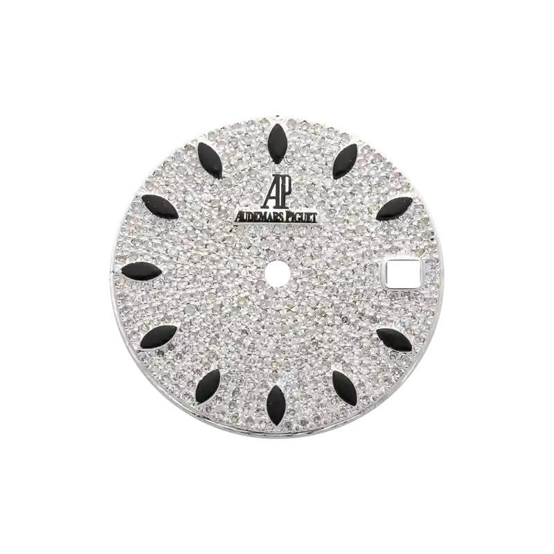 Custom diamond paved dial for AP Royal Oak 33