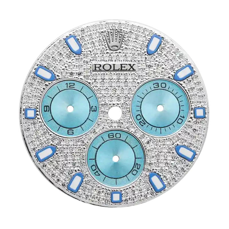 Custom Diamond Paved Dial for Rolex Daytona