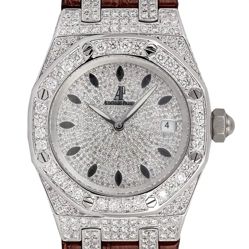 Custom Diamond Set AP Lady Royal Oak 33 Quartz Watch 67651ST.ZZ.D002CR.01