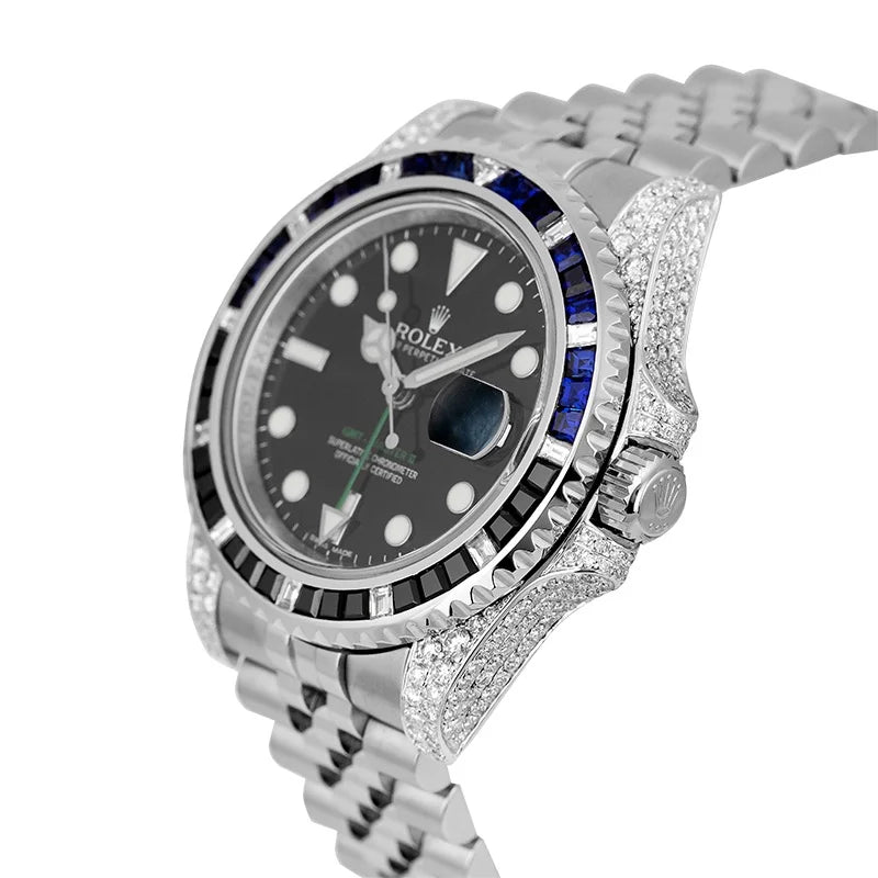 Side view - Custom Diamond Set Rolex GMT-Master II 116710LN